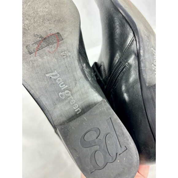 Paul Green Denver Biker Moto Boots Black Leather 8 Harness Buckles - Picture 8 of 12